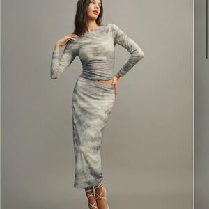 NWT Reformation Iris Midi Skirt